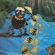 Cultural painting of the Akan and Ashanti trickster god Anansi