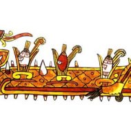 Cipactli: Illustration of the insatiable crocodile