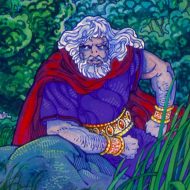 Modern representation of the Irish god Dagda