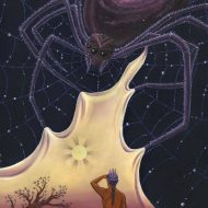 Illustration of Kokyangwuti creating the world