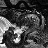 Close-up of Kucedra's menacing head and sharp teeth