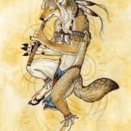 Drawing of Navajo trickster figure Mi'i