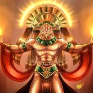 Modern painting of the Incan Sun God Inti