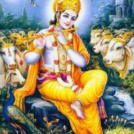 Lord Krishna with his cowherd friends