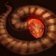 FALAK's eyes glowing in the dark