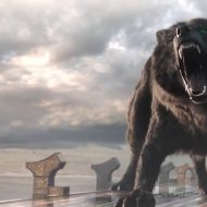 Mythlok - Fenrir in Thor Ragornak Fenrir, the giant wolf with jaws wide ope