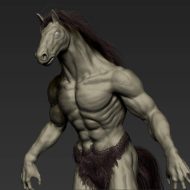 Traditional depiction of a Tikbalang with horse-like body and human head