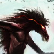 Modern drawing of the Philippine centaur tikbalang