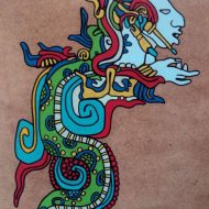 Mythlok - Kukulkan traditional Feathered serpent symbol