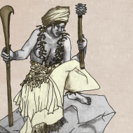 Portrait of Nafanua, the fearless warrior princess of Samoan mythology