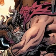 Illustration of Perun, the mythical deity associated with thunder and war.