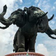 Statue of Erawan, the Mighty Elephant at the Grand Palace in Bangkok