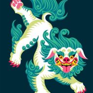 Snow Lion Illustration