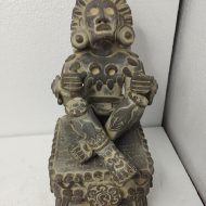 A figure of the seated Aztec God, Xochipilli