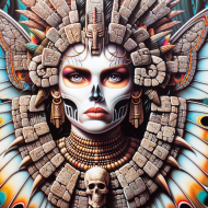 Mythlok - Itzpapalotl painting