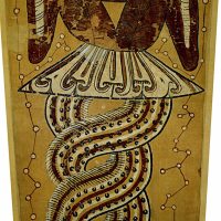 Ancient depiction of Chinese serpent Fuxi