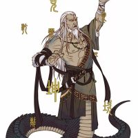 Modern depiction of Chinese serpent Fuxi