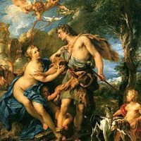 Painting of the Greek mortal Adonis