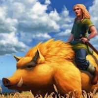 Mythlok - Gullinbursti illustration Mythlok - Gullinbursti illustration