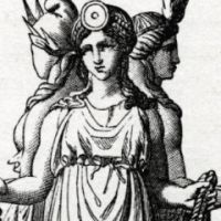 Drawing of Eileithyia the Greek Goddess of Childbirth