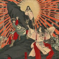 Traditional Japanese Painting of Amaterasu