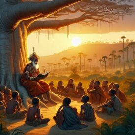 Baganda_ Tribal imagery representing Baganda mythology