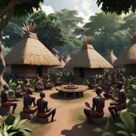 Tribal Imagery representing Kongo & Bakongo Mythology