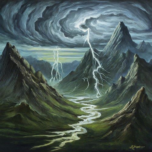 Landscape imagery representing Baltic Mythology