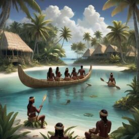 Tribal image representing Yapese & Ifaluk Mythology