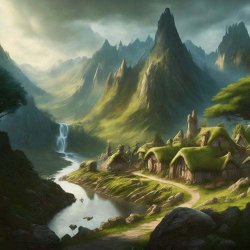 Landscape imagery representing Celtic Mythology
