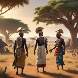 Tribal Imagery representing Fulani mythology