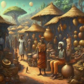 Hausa_ Imagery representing Hausa mythology