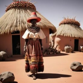 Herero_ Tribal imagery representing Herero Mythology