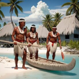 Kiribati_ Tribal imagery representing Kiribati Mythology