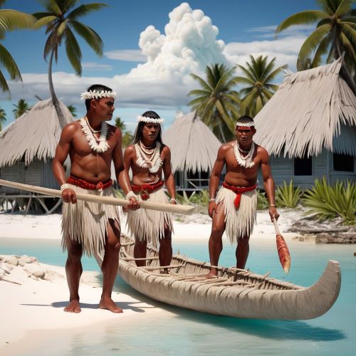 Kiribati Mythology Tribal imagery representing Kiribati Mythology