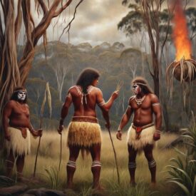 Koori_ Tribal imagery representing Koori Mythology