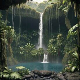 Samoan_ Island landscape representing Samoan Mythology