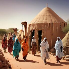 Somali_ A scene representing Oromo & Somali mythology and culture