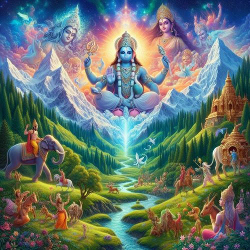 An image inspired by South Asian mythology