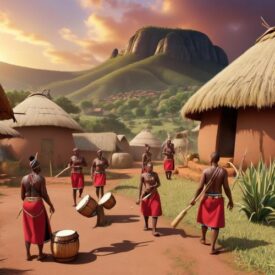 Swazi_ Tribal imagery representing Swazi Mythology