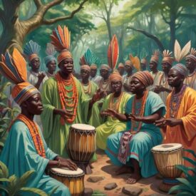 Yoruba_ Tribal imagery representing Yoruba Mythology