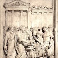 Mythlok - Liber carving Wall carving of the Roman god of Wine Liber