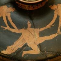 Mythlok - Liber pottery Ancient pottery showing the Roman god of Wine Liber