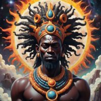 Image of the cosmic powerful creator god of Central Africa Nzambi Mpungu