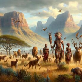 Cultural imagery representing Southern African Mythology