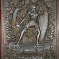 Metal art involving Dakini