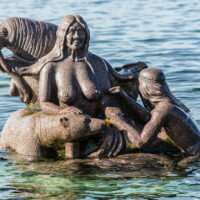 Skulptur von Sedna, Inuit-G&ouml;ttin des Meeres, Nuuk, Gr&ouml;nland