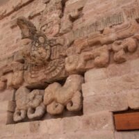 Last era stone sculpted Vucub Caquix, (macaw demon)