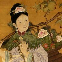 Drawing of Chinese Goddess of Youth, Magu