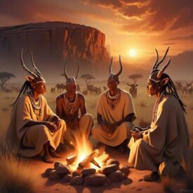 Khoikhoi_ A scene depicting Khoikhoi and San Mythology